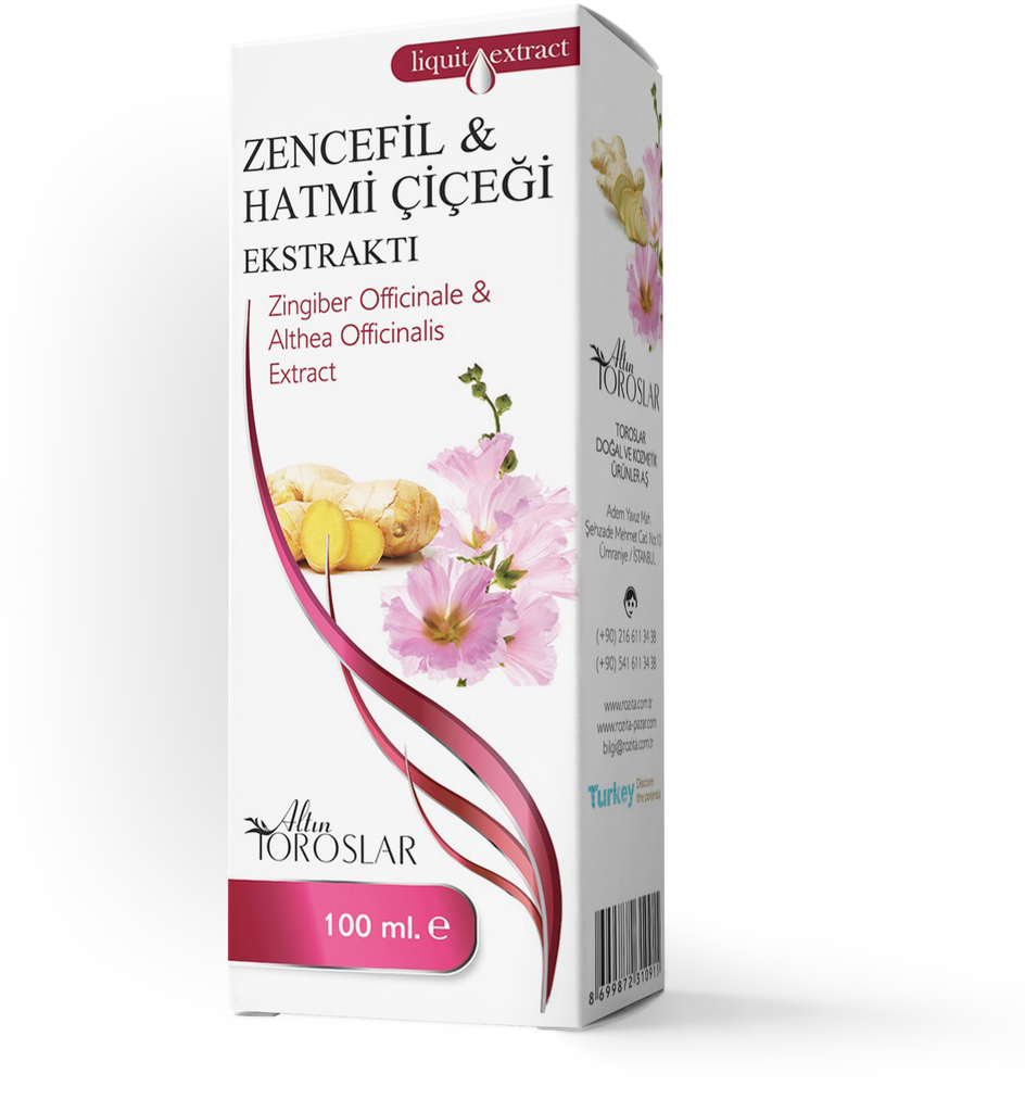 ALTIN TOROSLAR ZENCEFİLLİ VE HATMİ ÇİÇEKLİ EKSTRAKTI 100 ML